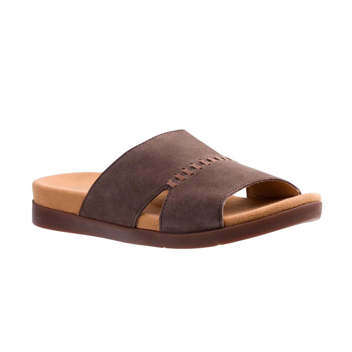 Spenco Women's Twilight Woven Slide Sandals Size 8.5 Wide Brown French Roast NIB