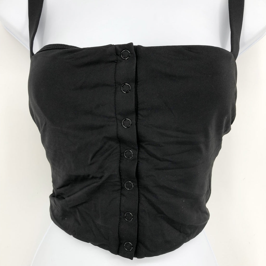 ANDIE SWIM Women's The Snap Tankini Top XL D Flat Black Square Neck NWT