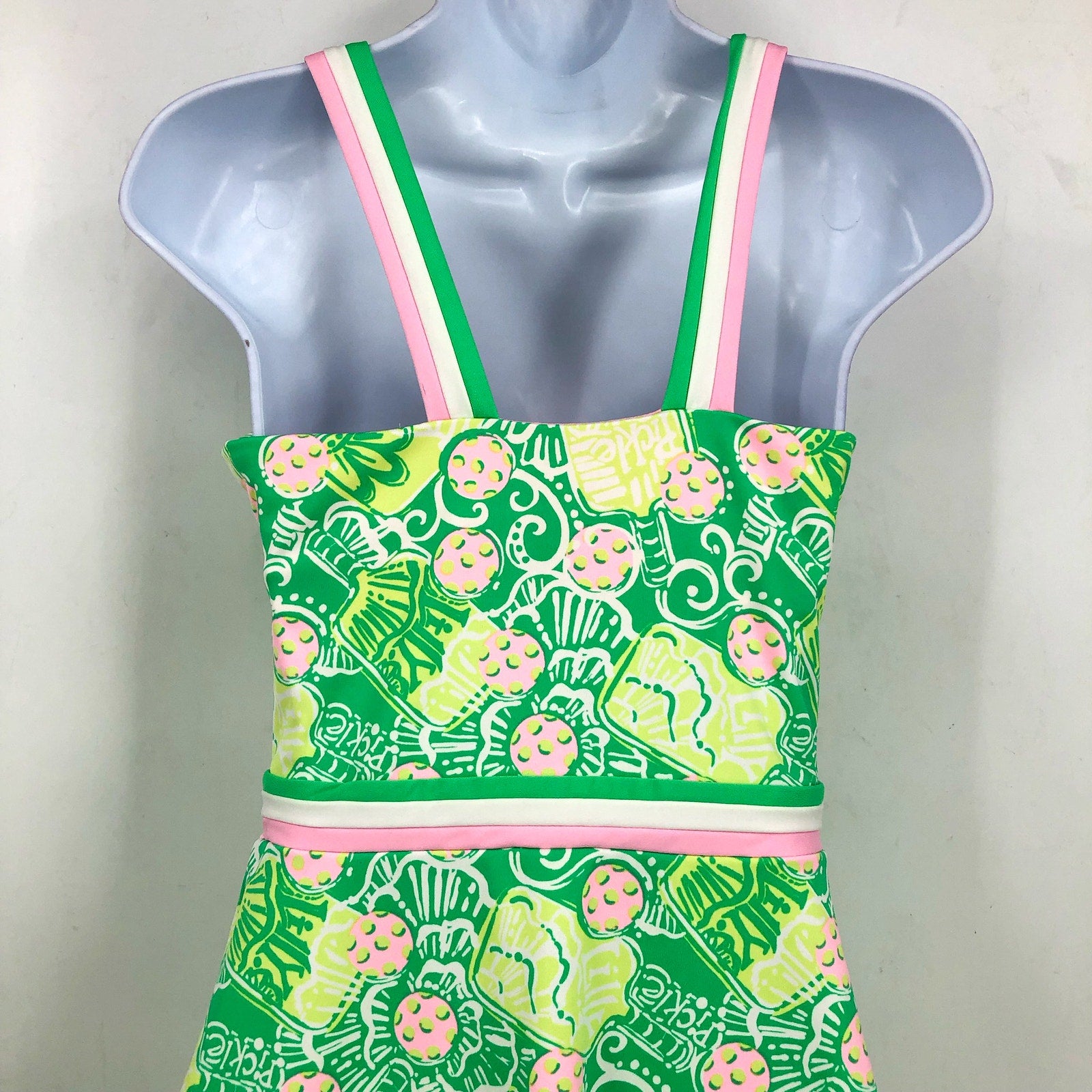LILLY PULITZER Womens Deidra Dress XS Green Yellow Spearmint In A Pickle UPF NWT