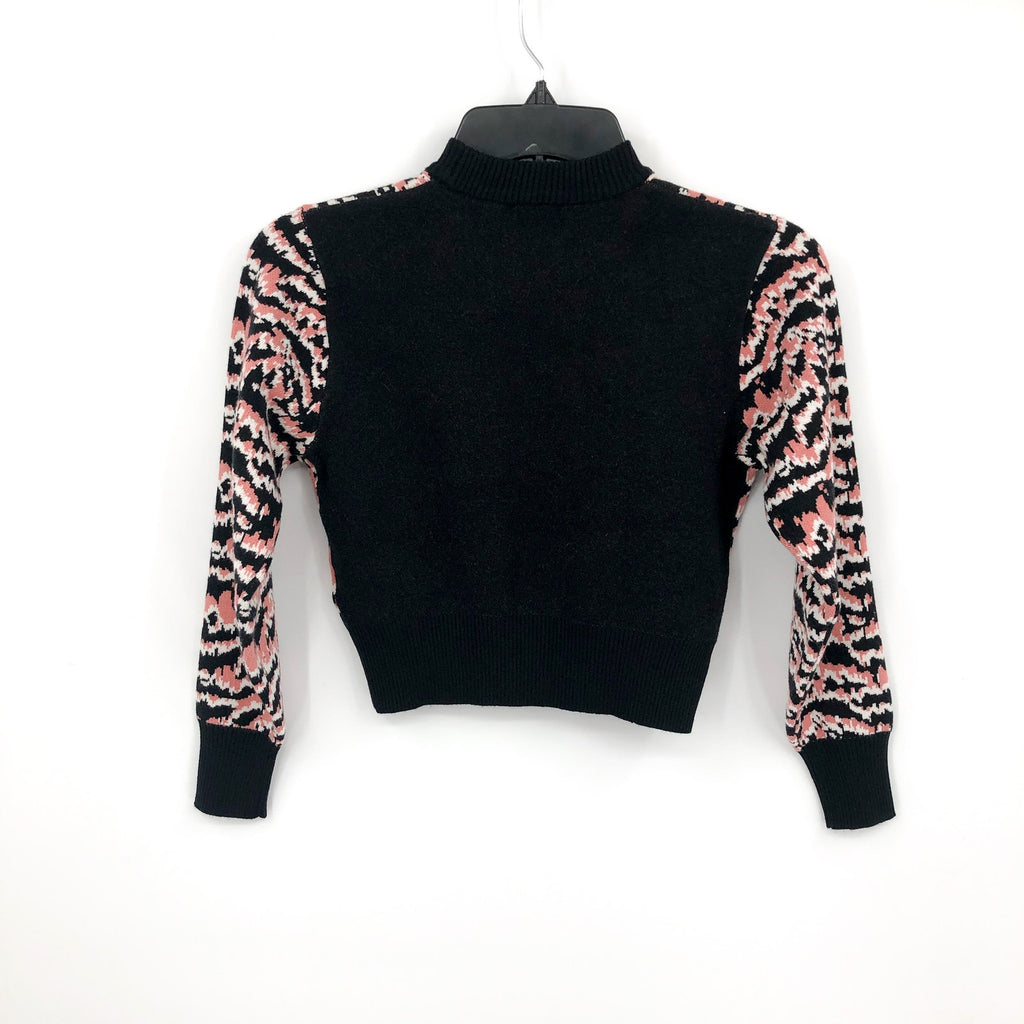 BARDOT JUNIOR Girl's Roar Intarsia Knit Crewneck Sweater Size 10 Black Lion NWT