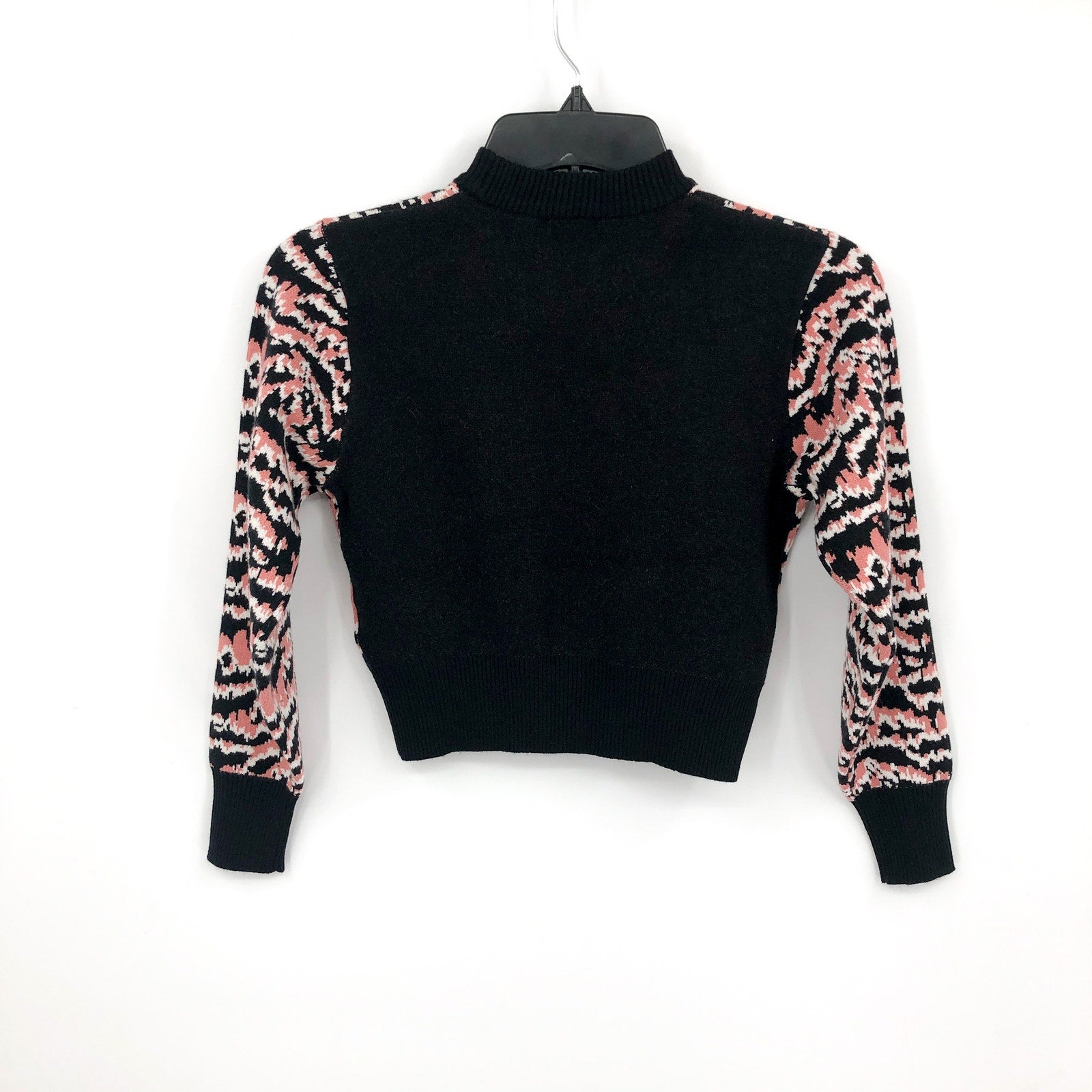 BARDOT JUNIOR Girl's Roar Intarsia Knit Crewneck Sweater Size 10 Black Lion NWT