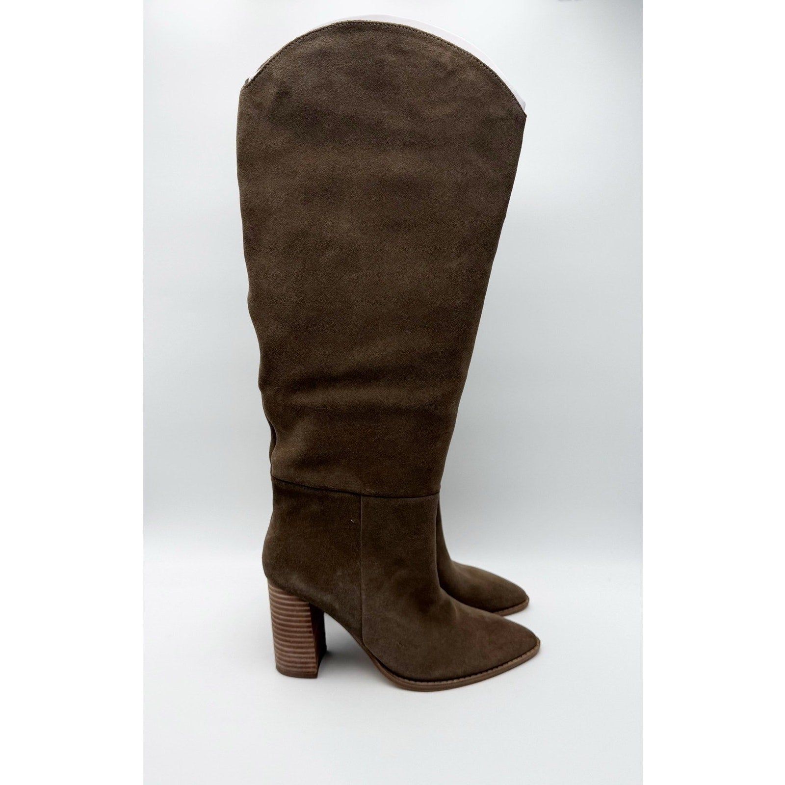 Steve Madden Women Bixby Knee High Boot US 7.5 M Brown Suede Water Repellent NIB