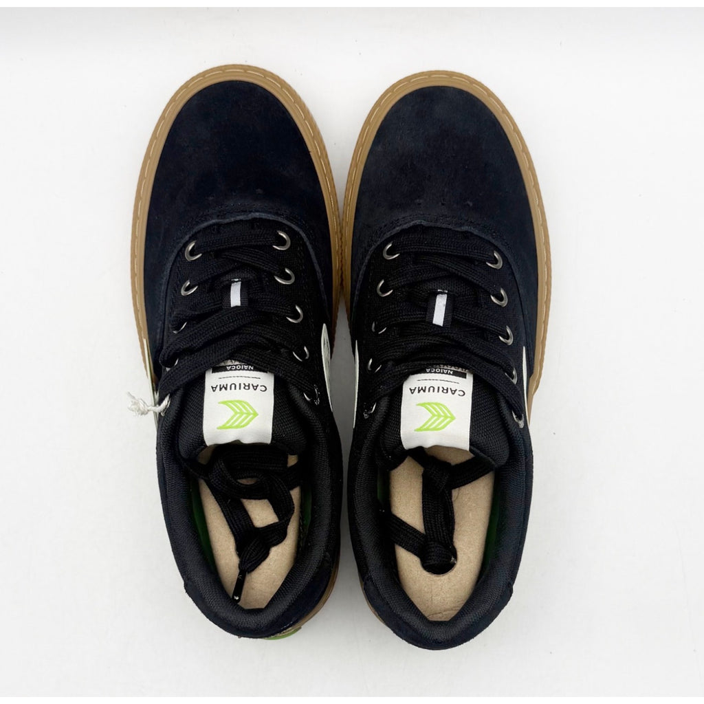 Cariuma Womens Naioca Pro Skate Low Sneakers Size 8 Black Gum Canvas Suede NIB