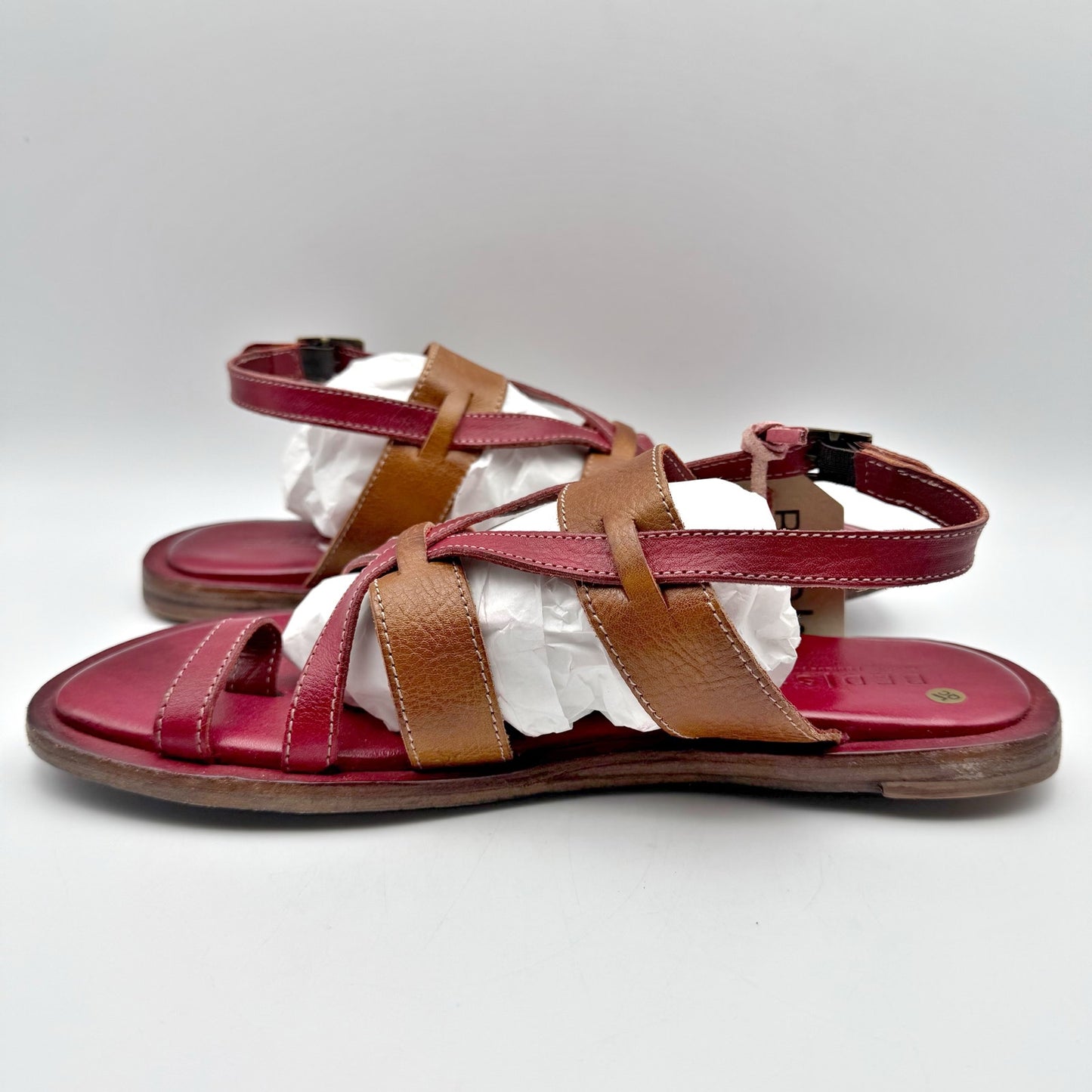 Bedstu Womens Manati II Sandal US 8 EU 38 Brown Red Leather NIB
