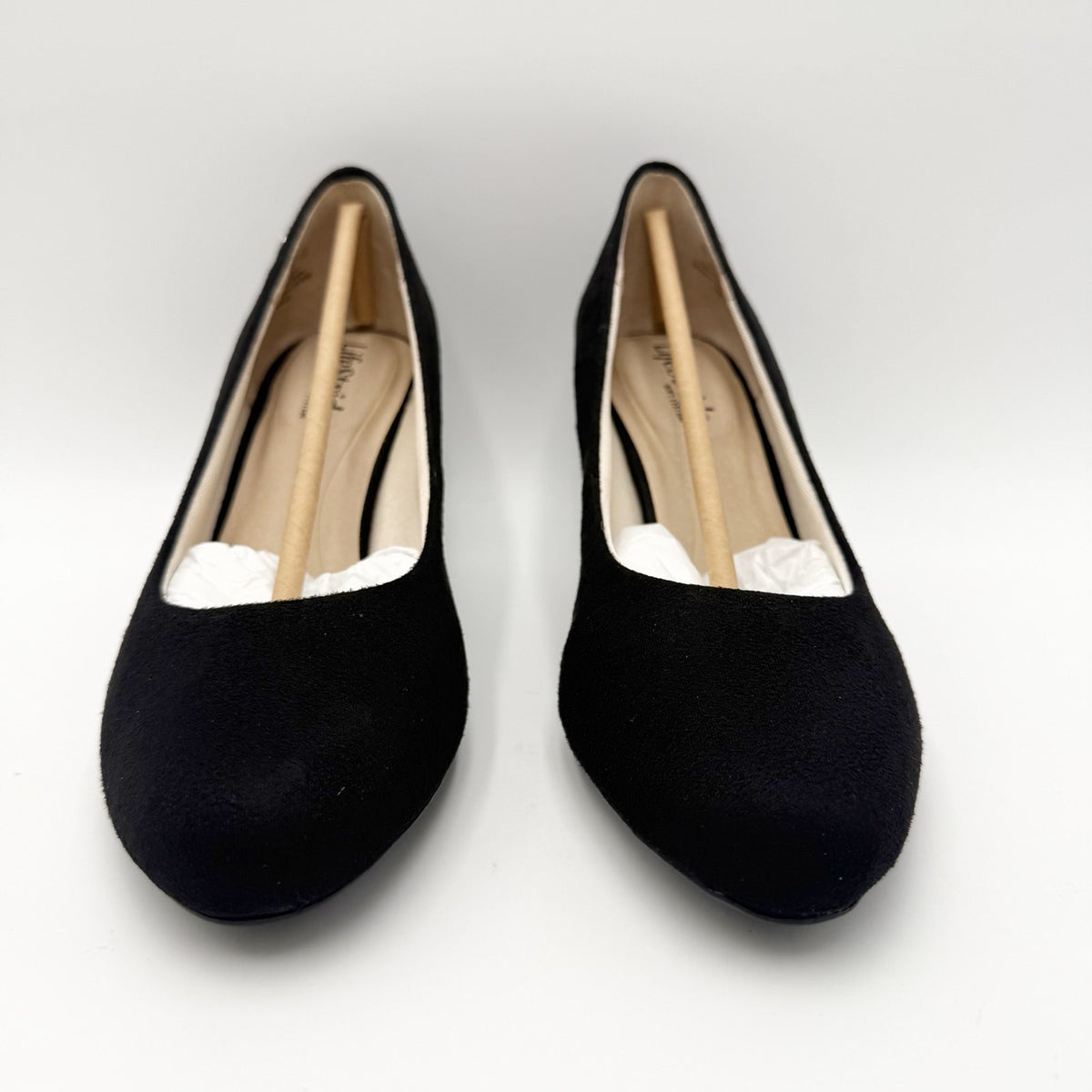 LifeStride Womens Parigi Pumps Size 9 Wide EU 40 Black Microfiber Heels NIB
