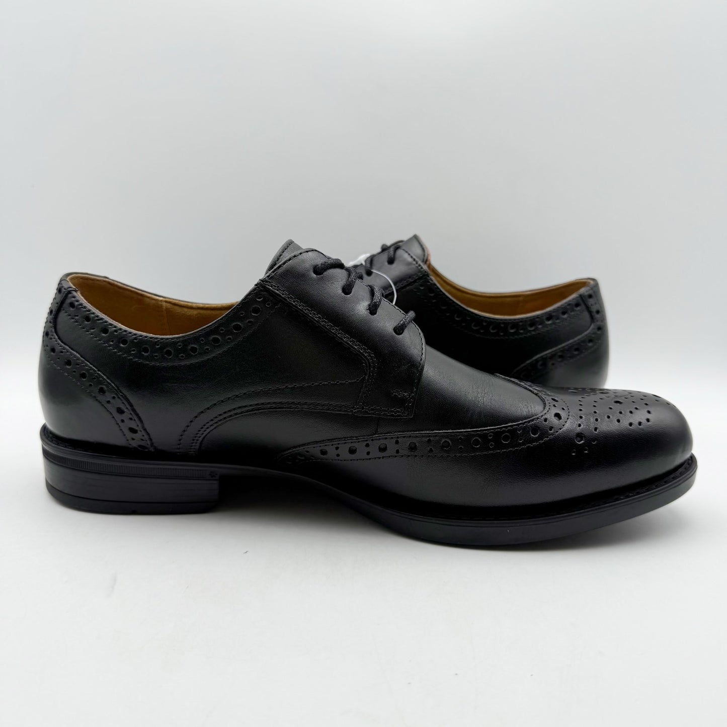 Florsheim Mens Midtown Wing Oxford Shoes US 9 D EU 42 Black Leather NIB