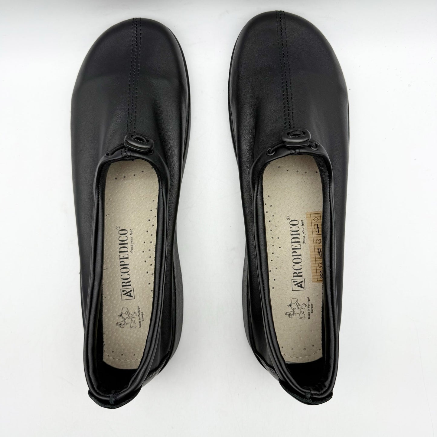 Arcopedico Womens New Queen II Loafers EU 41 US 10 Black Leather Slip On NWOB