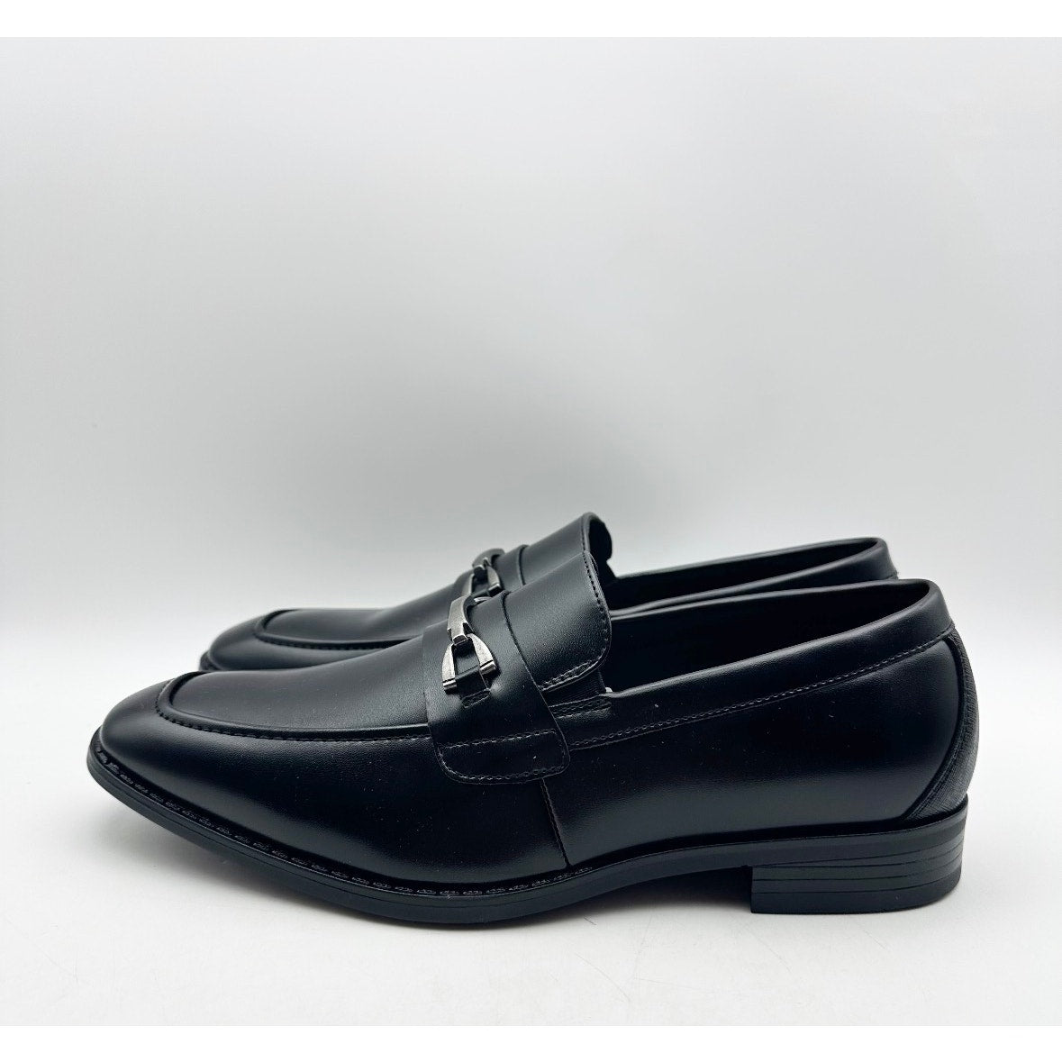 Stacy Adams Boys Kaylor Moc Toe Bit Loafers Size 7 M Black Slip On NWOB