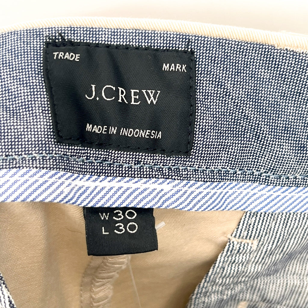 J.CREW Mens 484 Slim-fit Stretch Chino Pants 30x30 Tan Weathered Chino AR885 NWT