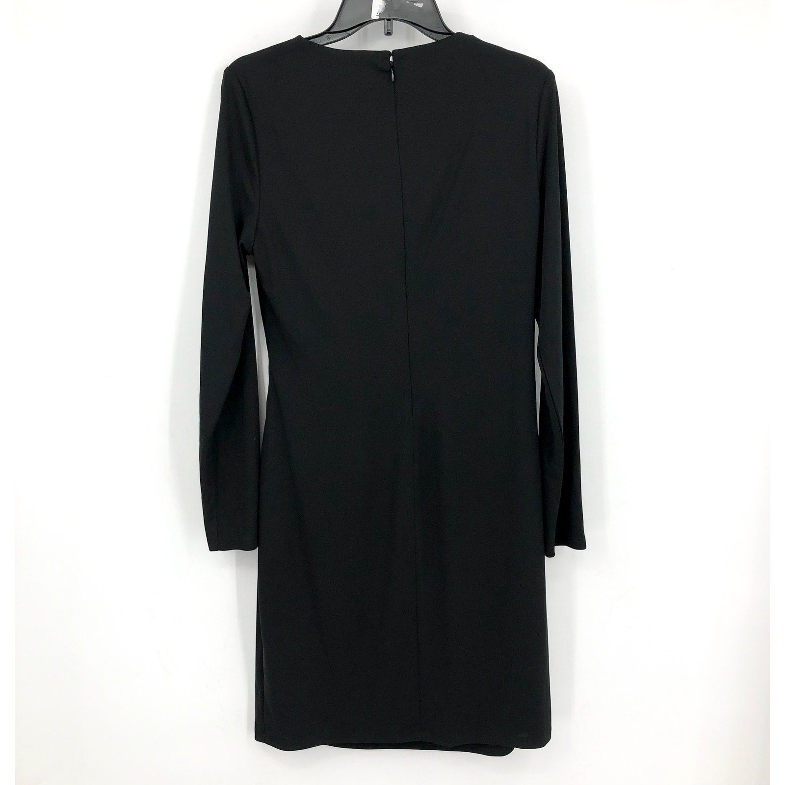 LAUREN RALPH LAUREN Women's Pleated Jersey Cocktail Dress Size 12 Black NWT