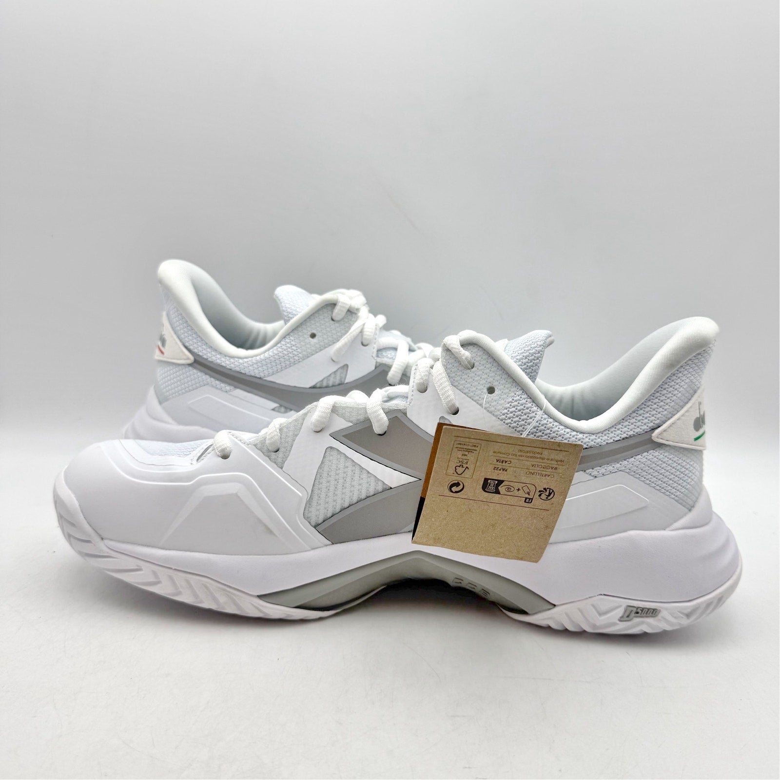 Diadora Womens B.ICON 2 Tennis Sneakers US 10 EU 41 White Silver Athletic NWOB