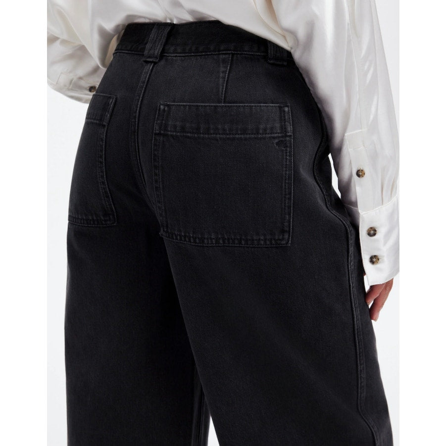 MADEWELL Women's Denim Culottes Size 31 US 10 Black Johnston High Rise NT218 NWT