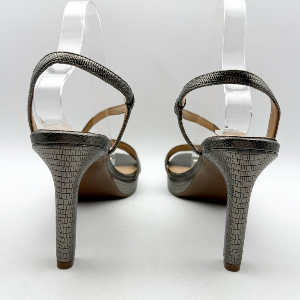 Naturalizer Womens Abby Heeled Sandals Size 9 M Grey Snake Print NIB