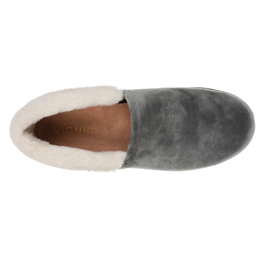 Vionic Womens Clare Slippers Size 8 M EU 38.5 Grey Charcoal Slip On NIB
