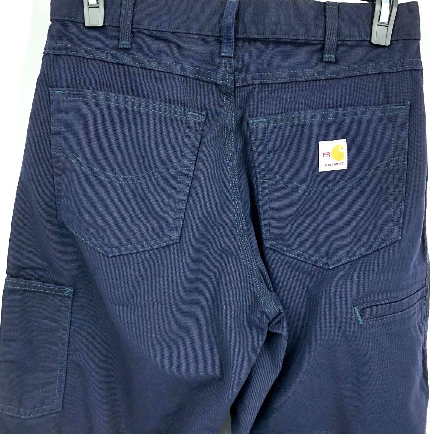 CARHARTT Men's FR Loose Fit Midweight Canvas Utility Pants Navy Blue 33x32