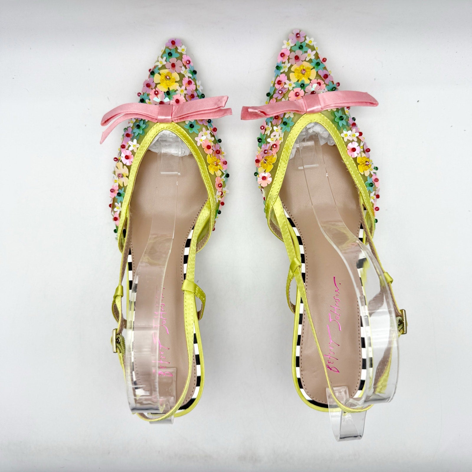 Blue by Betsey Johnson Womens Sadyy Heel US 11 M Multicolor Vegan Leather NWOB
