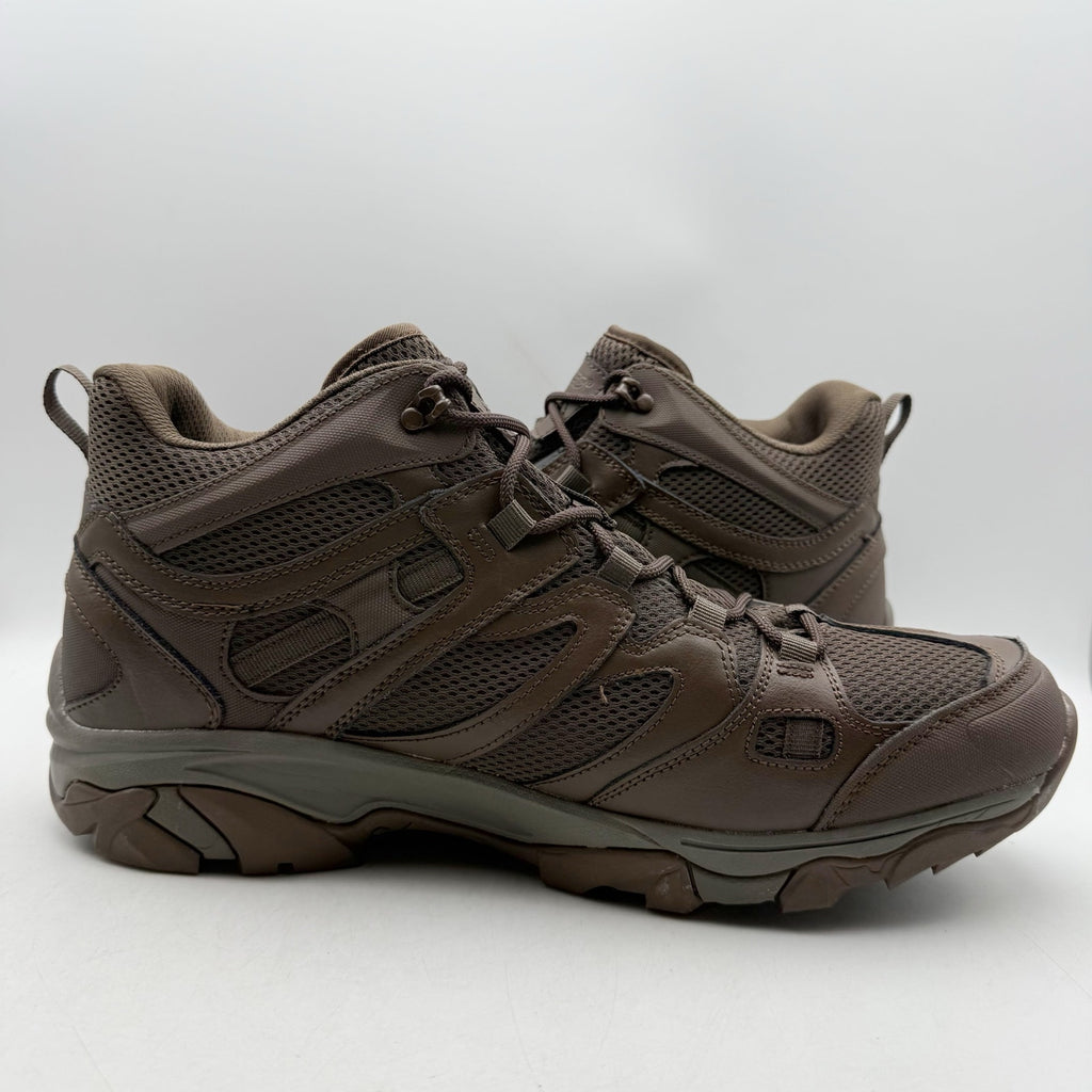 Hi-Tec Mens Ht Ravus Mid Hiking Ankle Boots US 15 EU 48 Brown Waterproof EUC