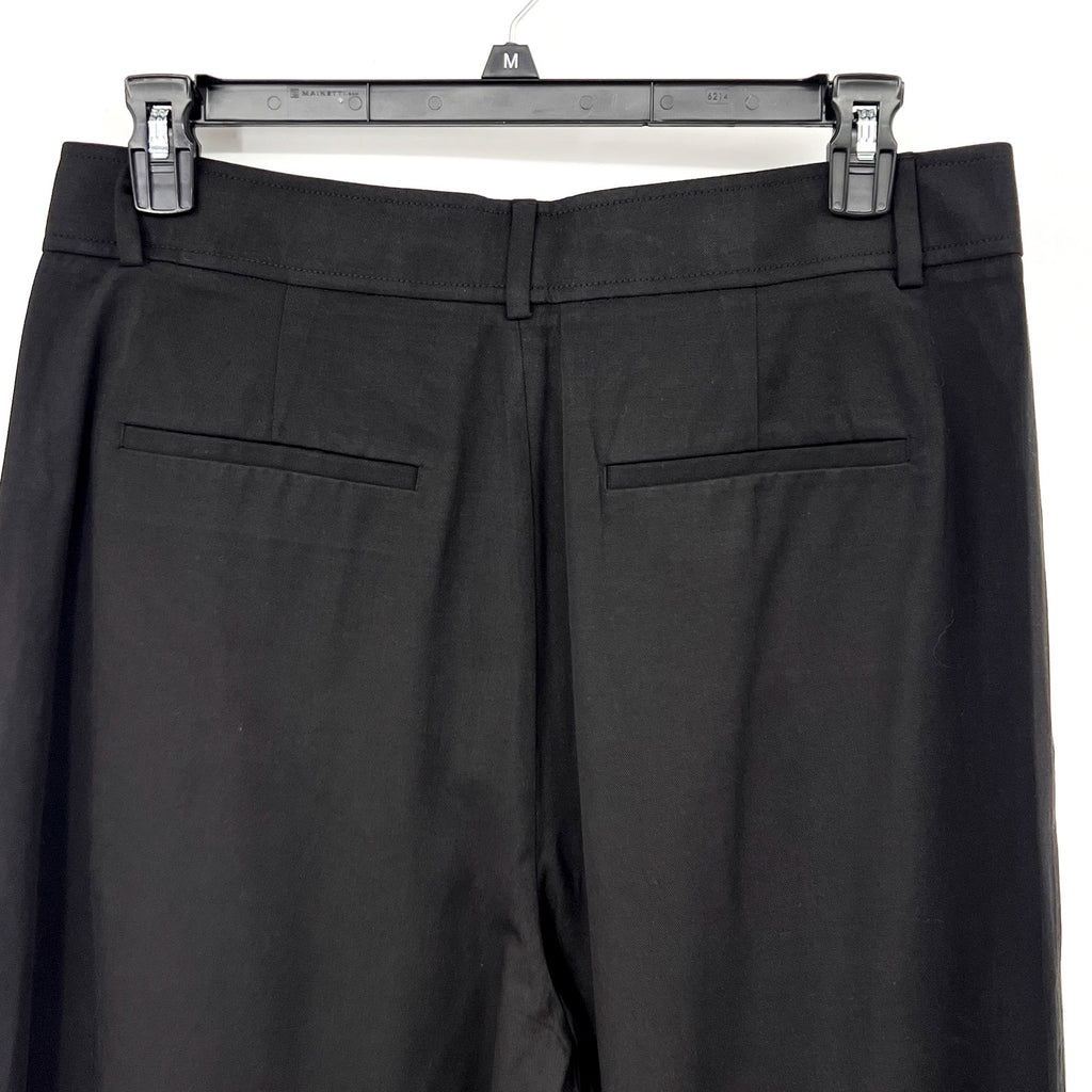 Everlane Womens The Way-High Drape Pant Size 12 30" Inseam Pleated Black NWT