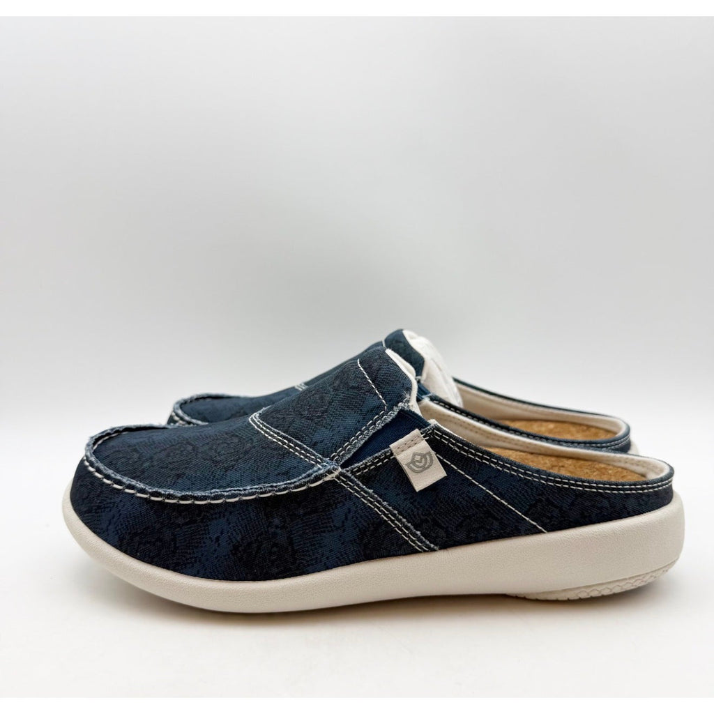 Spenco Womens Siesta Spring Slide Shoe 7.5 Wide Blue Water Resistant Slip On NIB