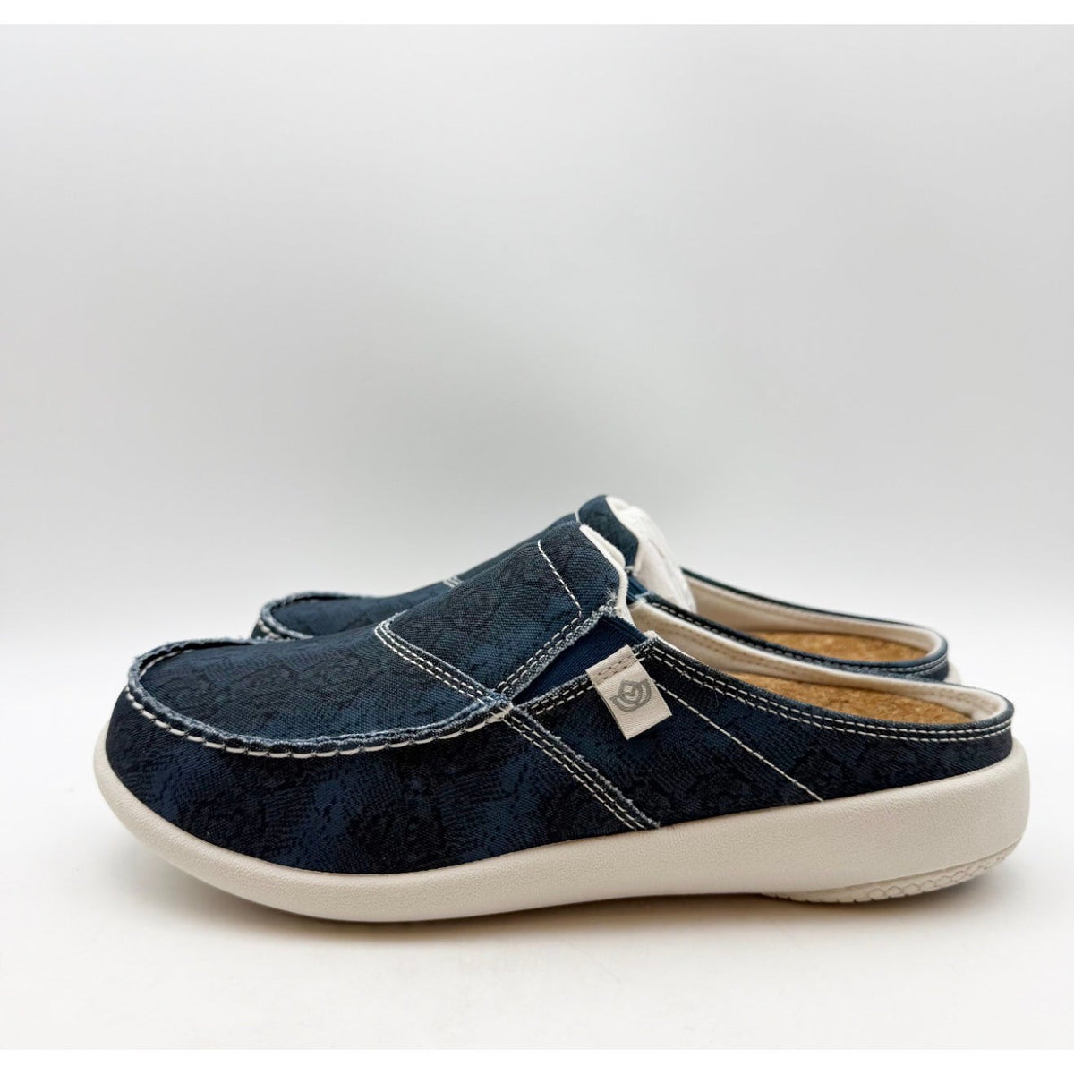 Spenco Womens Siesta Spring Slide Shoe 7.5 Wide Blue Water Resistant Slip On NIB