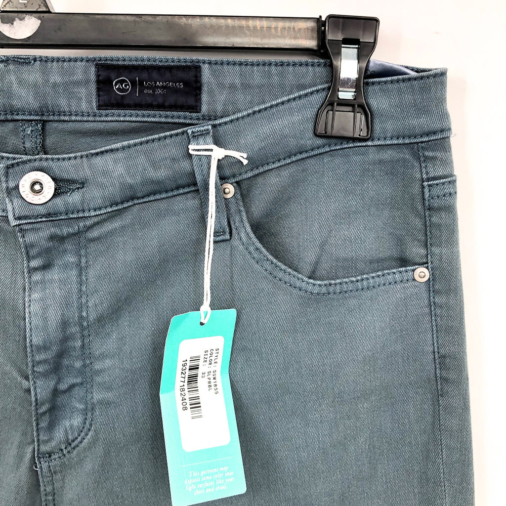 AG ADRIANO GOLDSCHMIED Prima Ankle Cigarette Jeans Size 33 US 16 BLUE GREY NWT