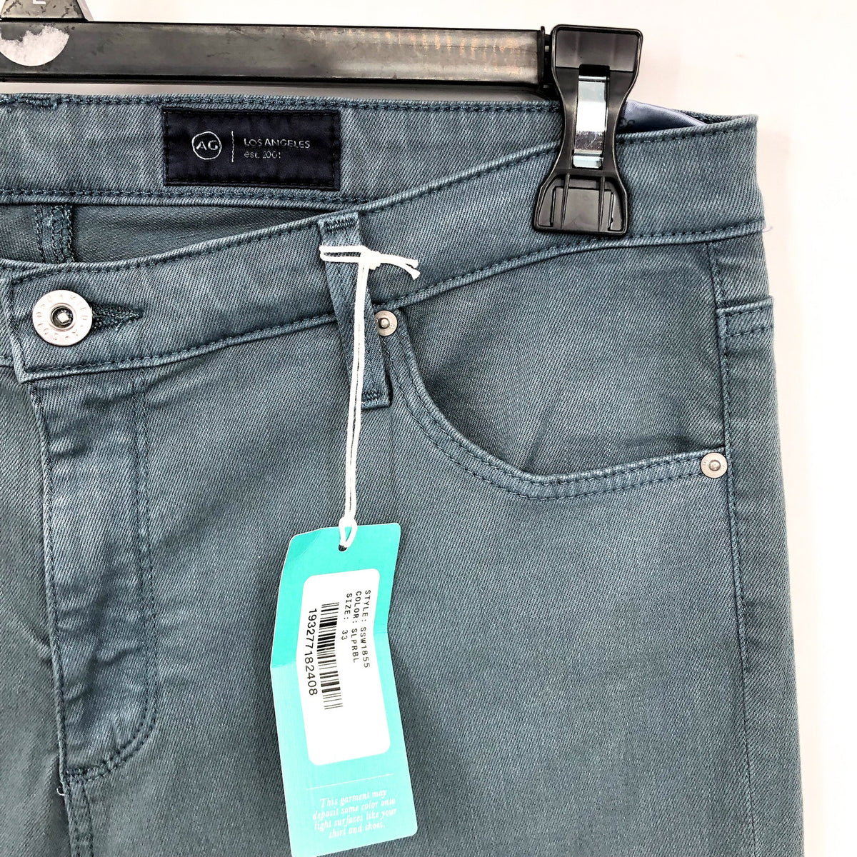 AG ADRIANO GOLDSCHMIED Prima Ankle Cigarette Jeans Size 33 US 16 BLUE GREY NWT