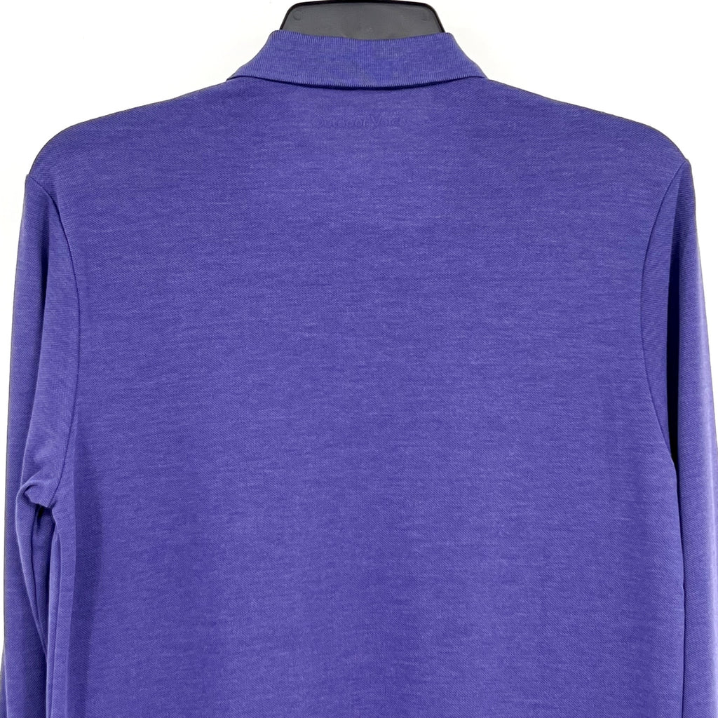 OUTDOOR VOICES Men's Birdie Long Sleeve Polo Shirt XXS Purple DriRELEASE NWT