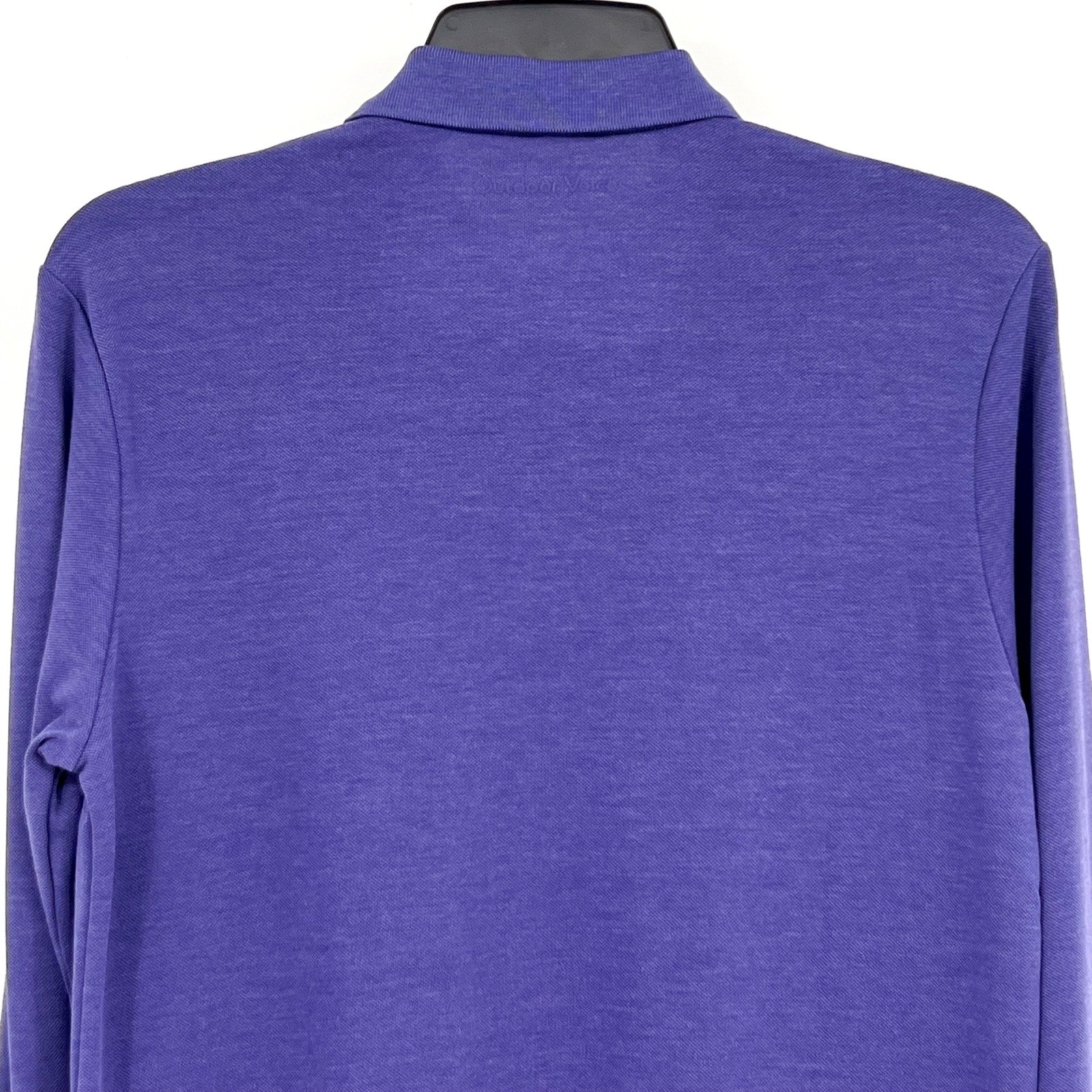 OUTDOOR VOICES Men's Birdie Long Sleeve Polo Shirt XXS Purple DriRELEASE NWT