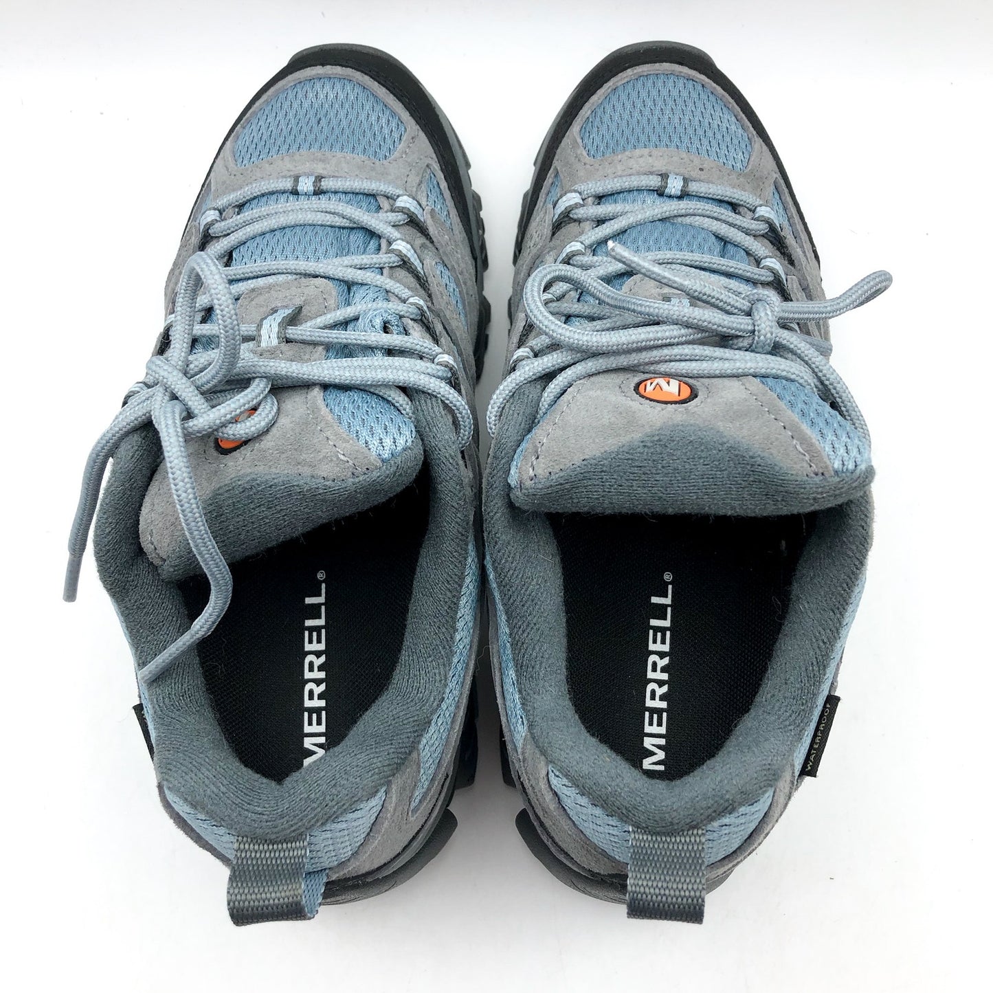 Merrell Womens Moab 3 Hiking Sneaker US 6.5 EU 37 Blue Grey Suede Waterproof NIB