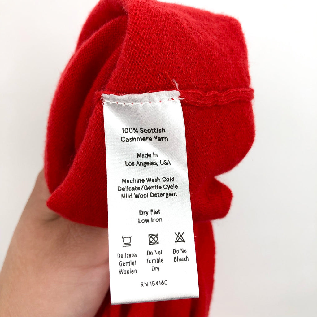 A/C ACTIVE CASHMERE Men's Short Sleeve Fine Cashmere T-Shirt Large Red NWT