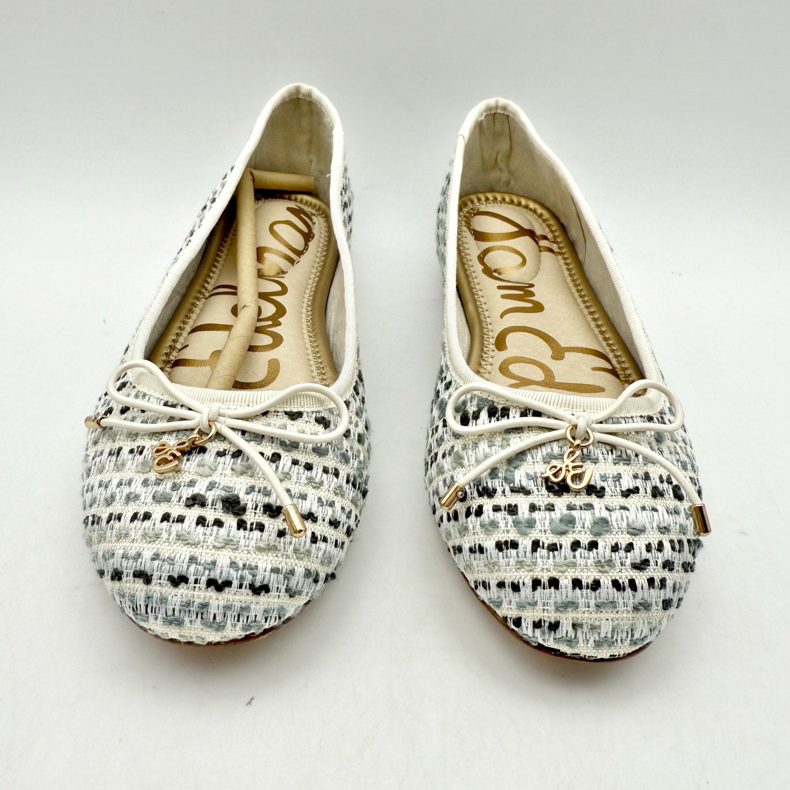 Sam Edelman Kids Felicia Ballet Flats US 3 M EU 35 Taupe Vegan Leather NIB