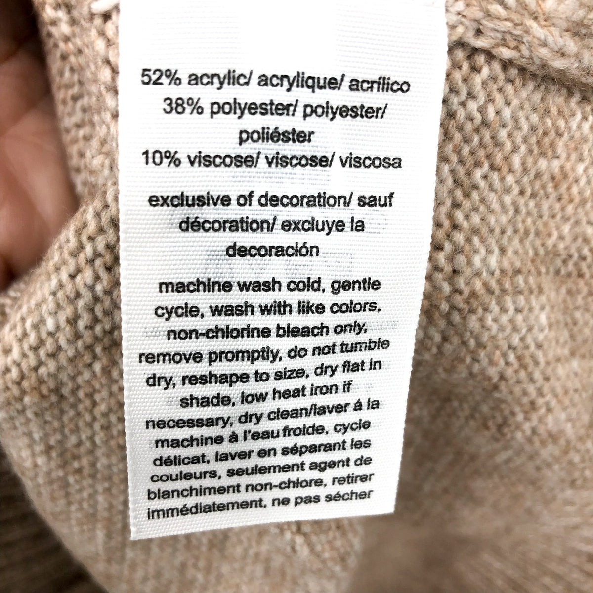 TOMMY HILFIGER Half Snowflake Sweater 0X Beige Raglan Pullover NWT