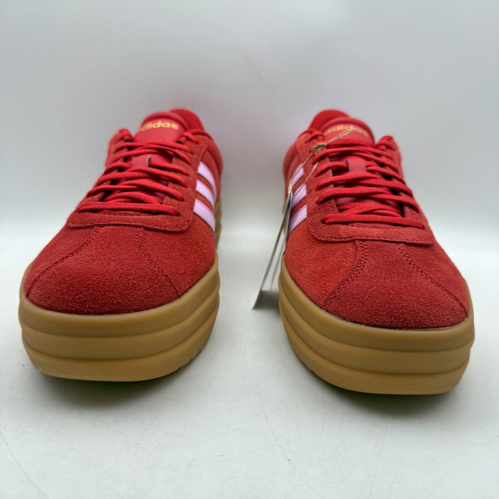 Adidas Womens VL Court Bold Platform Sneakers US 11 Red Pink Leather NWT