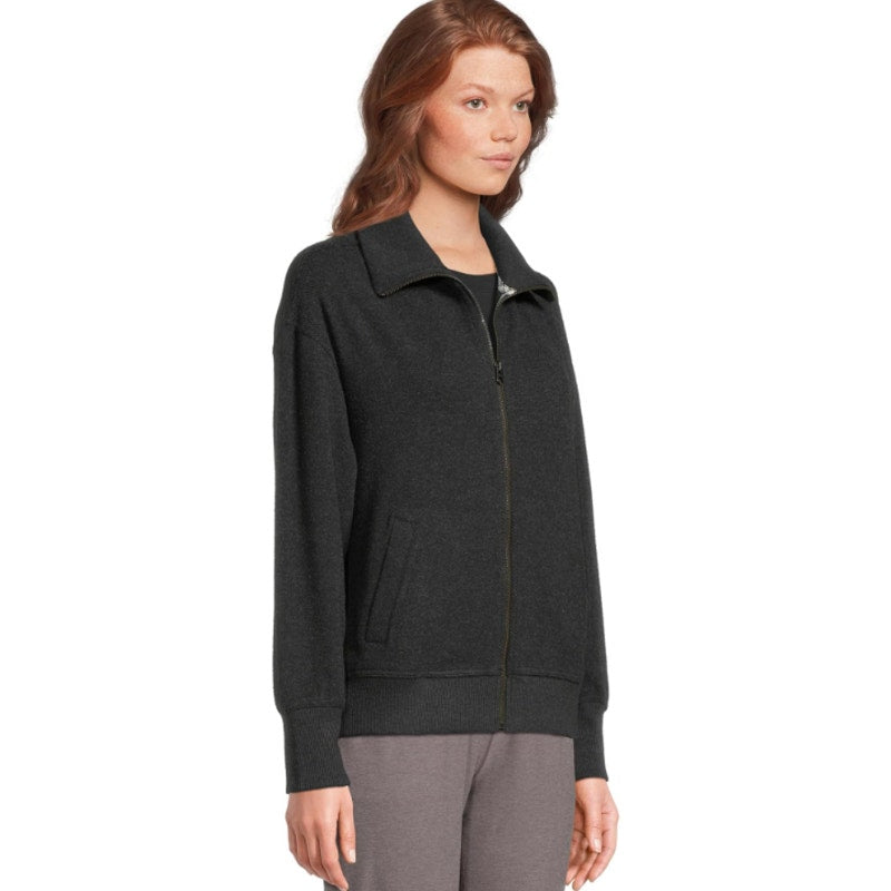 FAHERTY Legend Lounge Full Zip Sweatshirt Medium Heathered Black Twill NWT