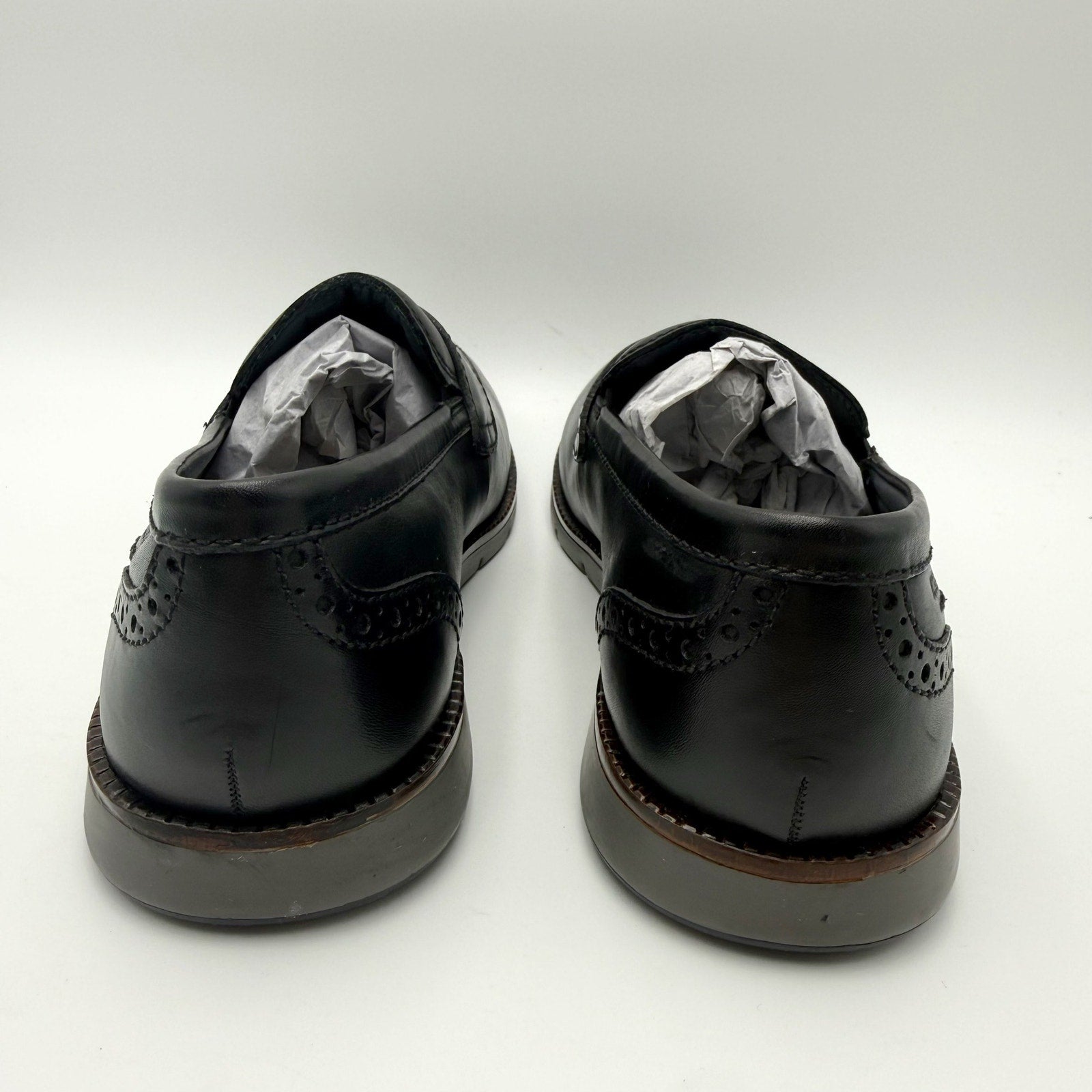 Josef Seibel Mens Tyler 10 Penny Loafers EU 41 US 8 Black Leather NWOB
