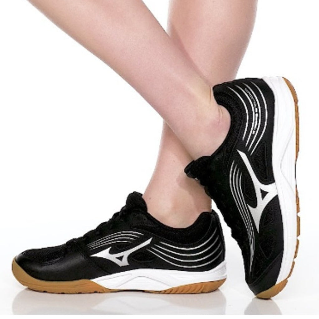 MIZUNO Womens Cyclone Speed 3 Volleyball Shoes Size 9 Black Silver Lace Up NWOB