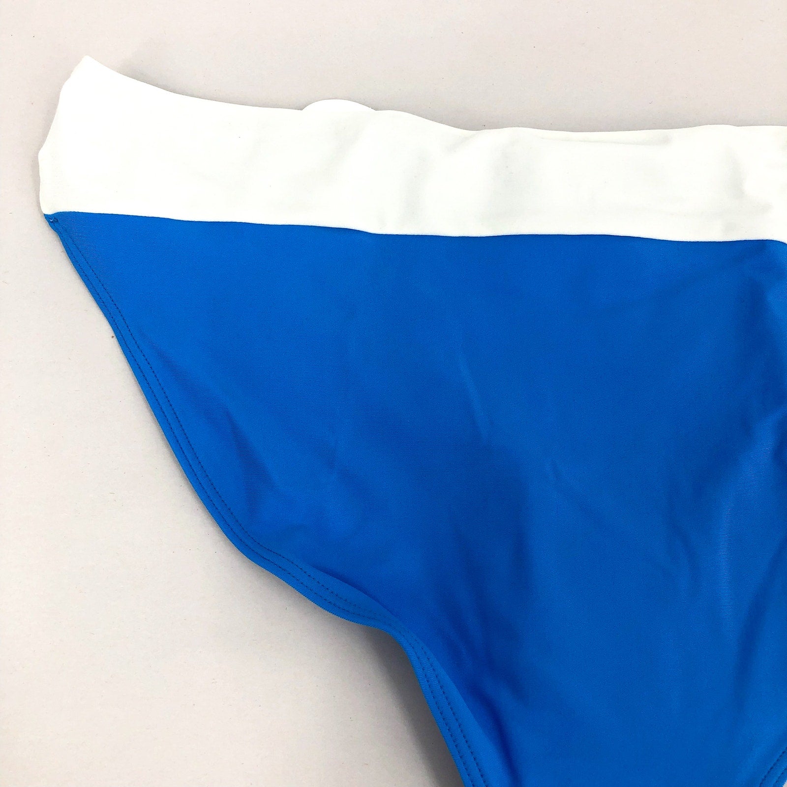 PRANA Women's Tulum Bikini Bottom Large Blue Clear Sky Colorblock Mid Rise NWT