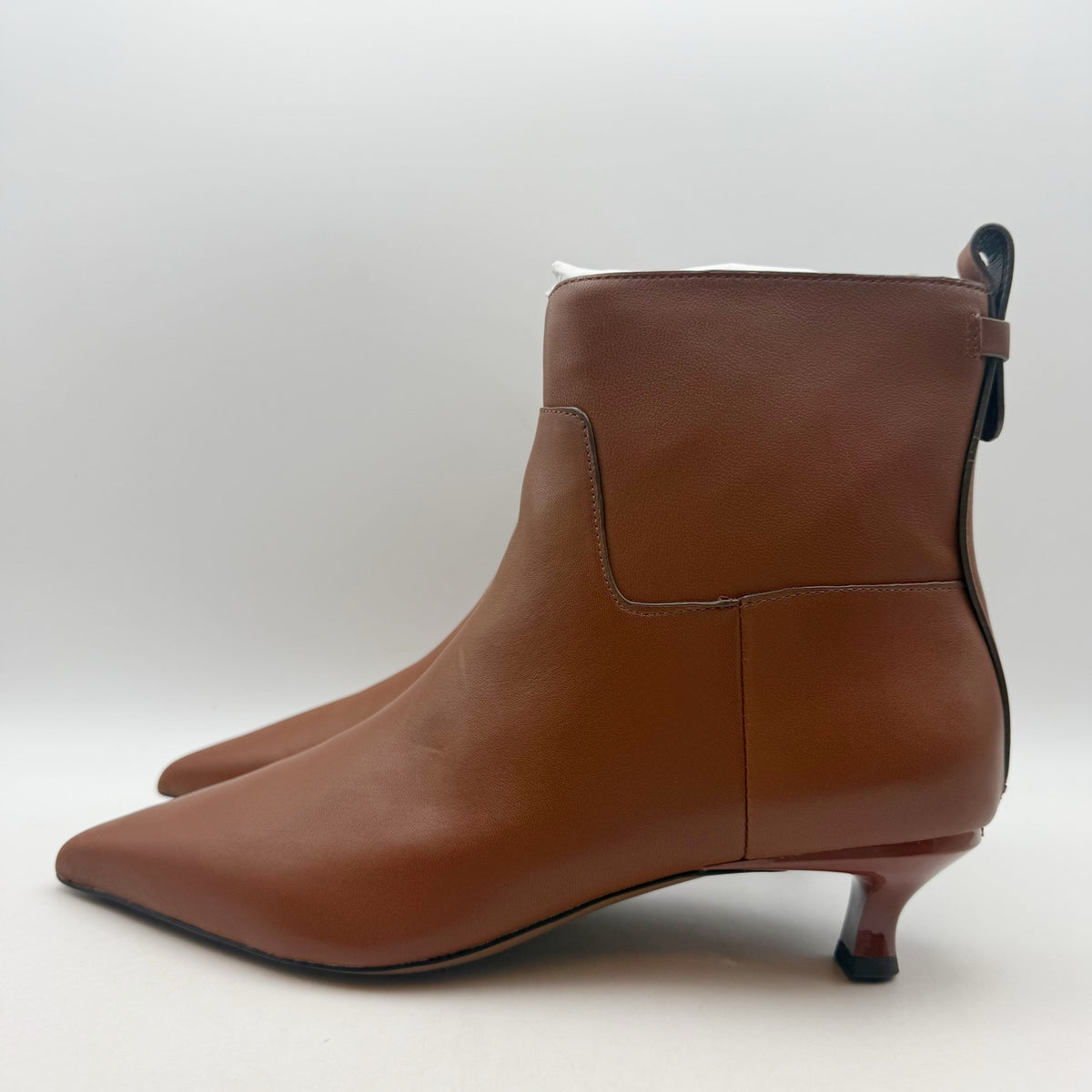 Franco Sarto Womens Mala Ankle Boots Size 9 EU 40 Brown Leather NIB