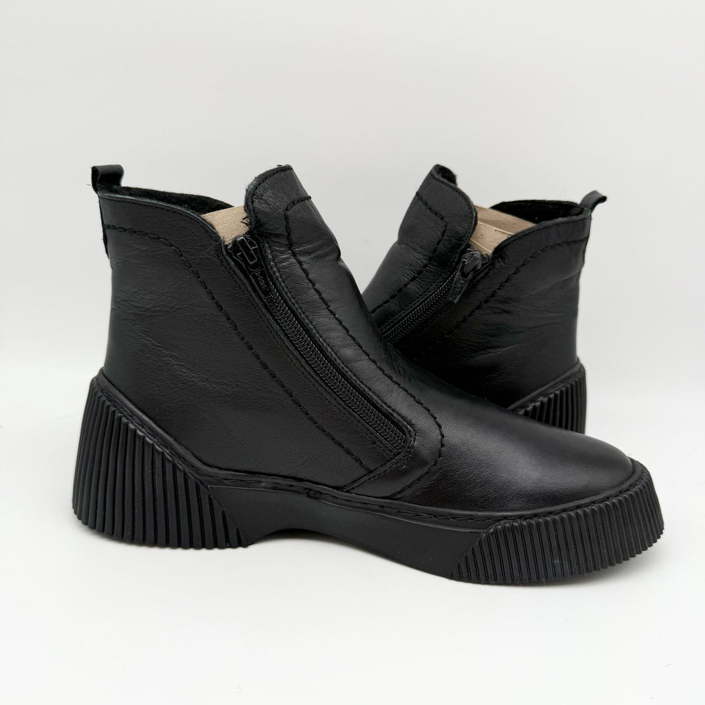 Spring Step Womens Kelko Ankle Boot EU 39 US 8.5 Black Leather NIB