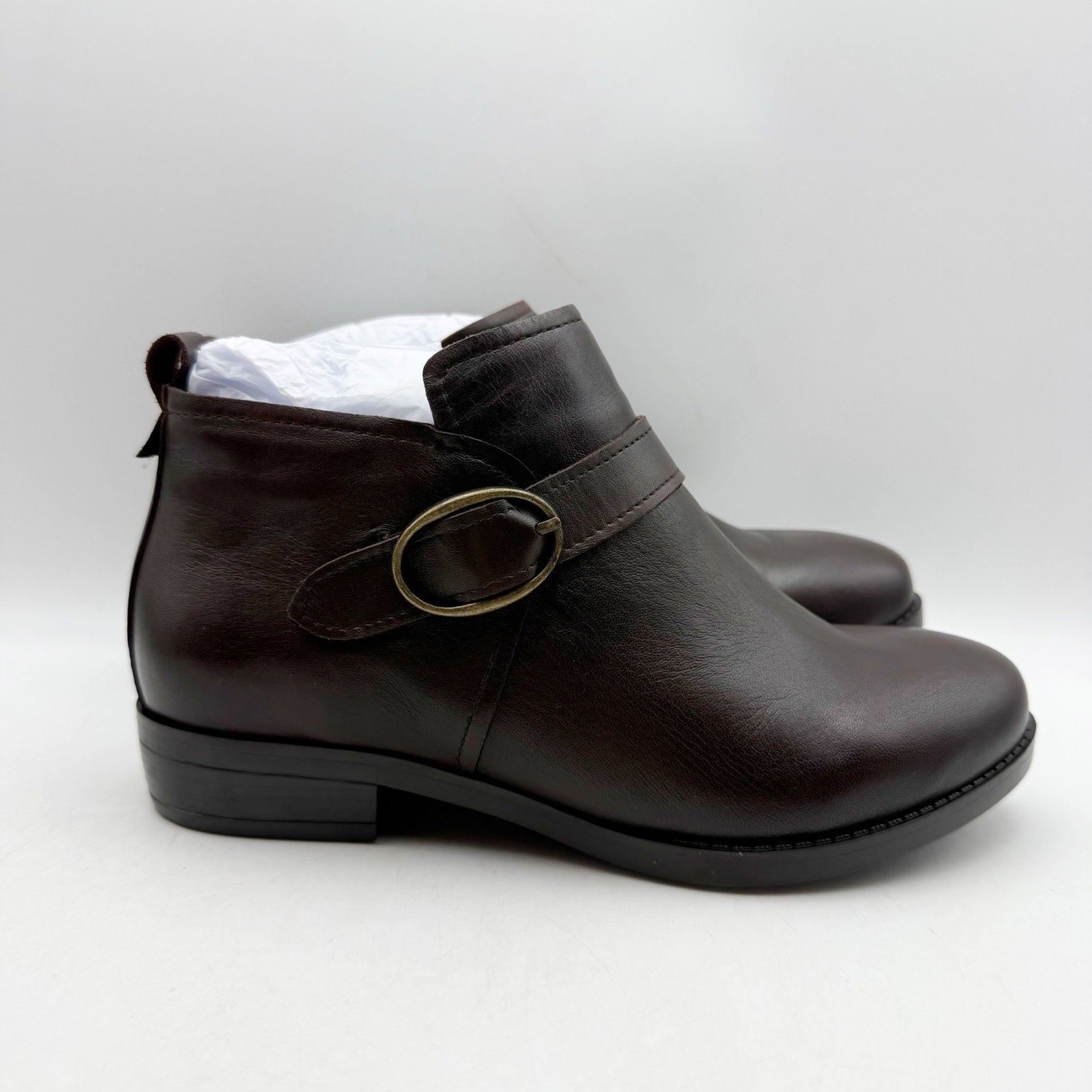 David Tate Womens Maverick Ankle Booties Size 9 Wide Brown Leather Boots NIB