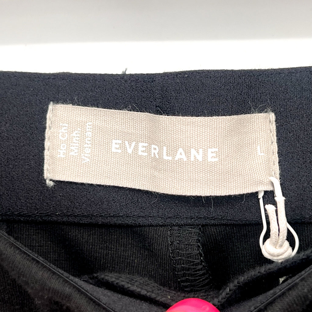 EVERLANE Women's The Wide Leg Dream Pants Large Black Elastic Waist NWT