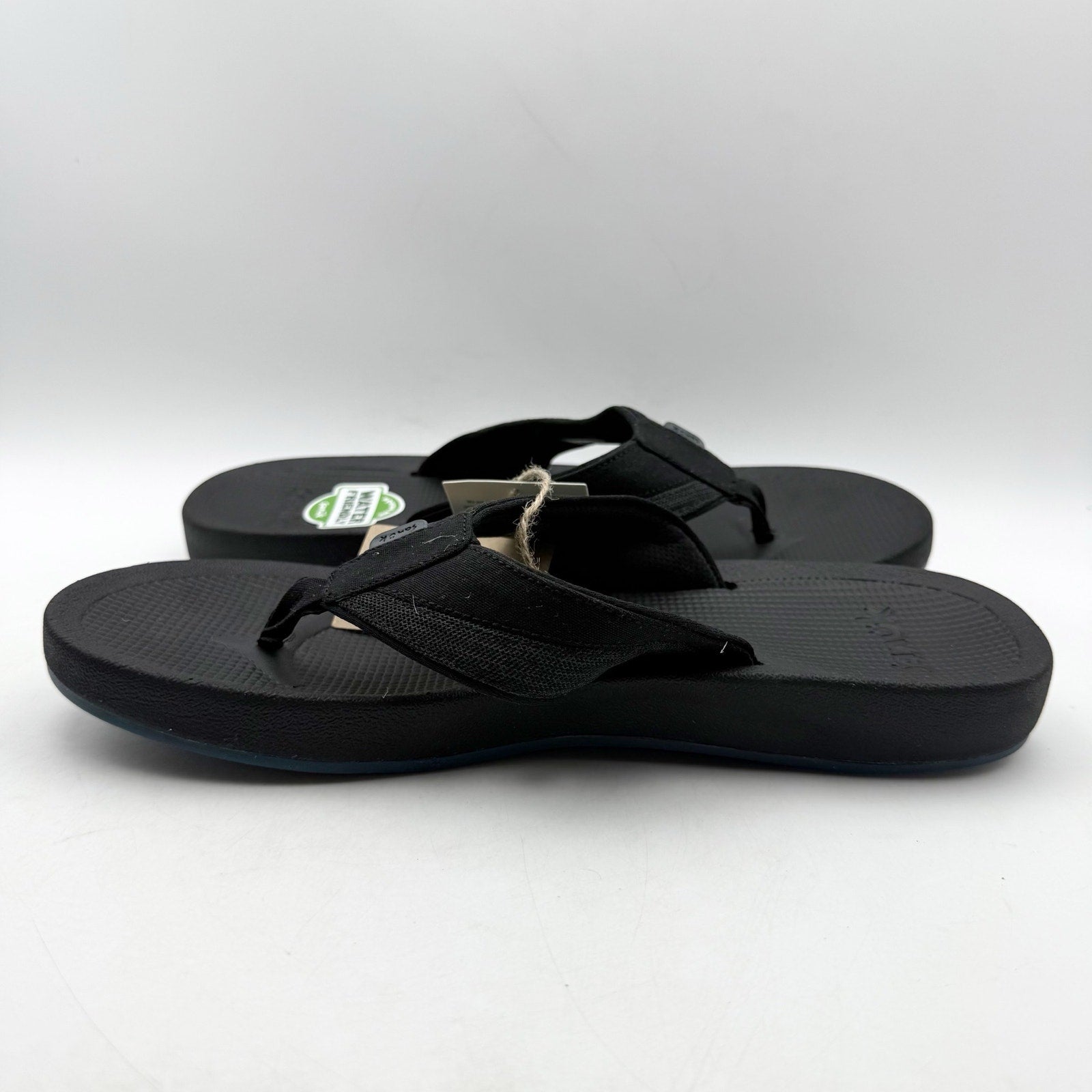 Sanuk Mens Cosmic Seas Mesh Thong Sandals US 11 EU 44 Black NWOB