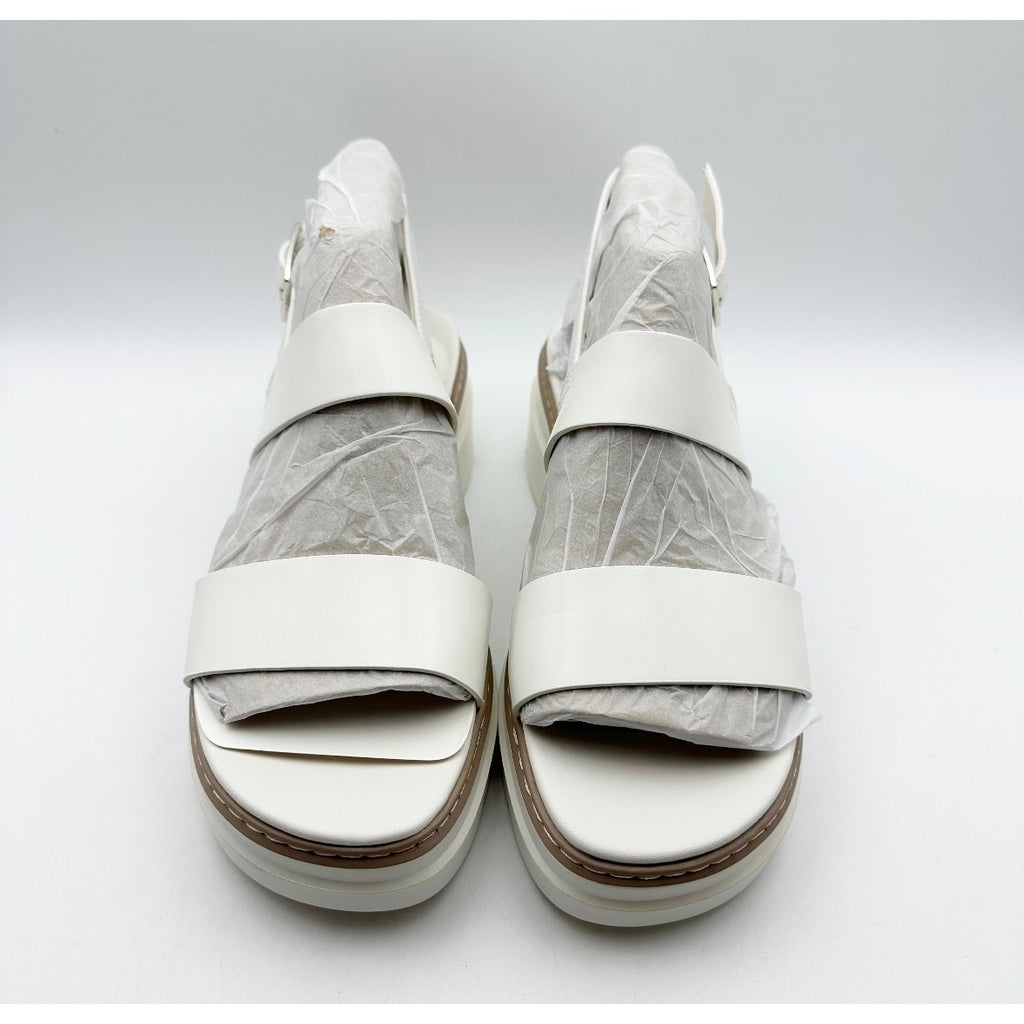 Naturalizer Women's Darry Sling Lug Sole Sandals Size 9.5 M White Leather NIB