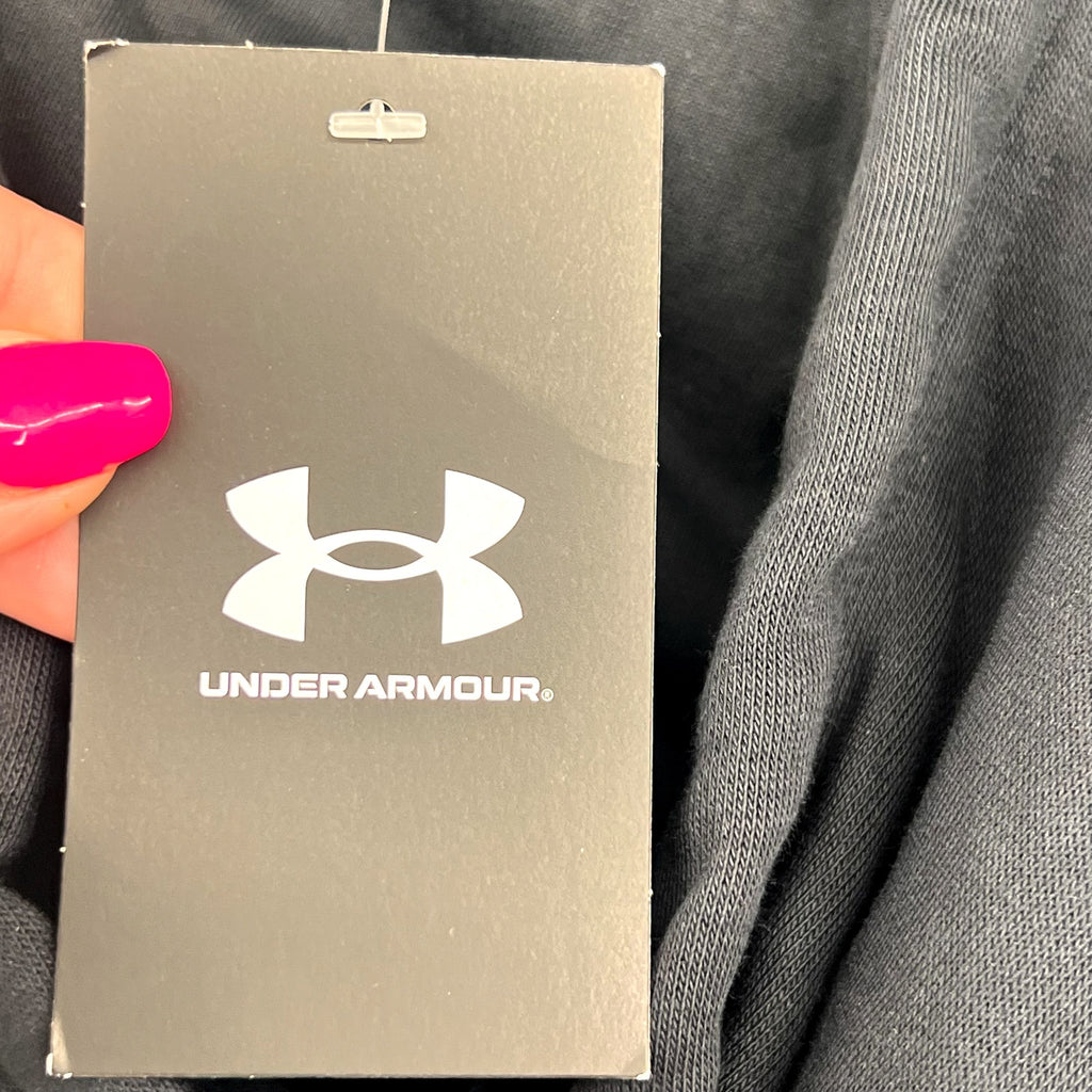 UNDER ARMOUR Womens Rival Fleece Full Zip Hoodie Large Black Sweatshirt NWT