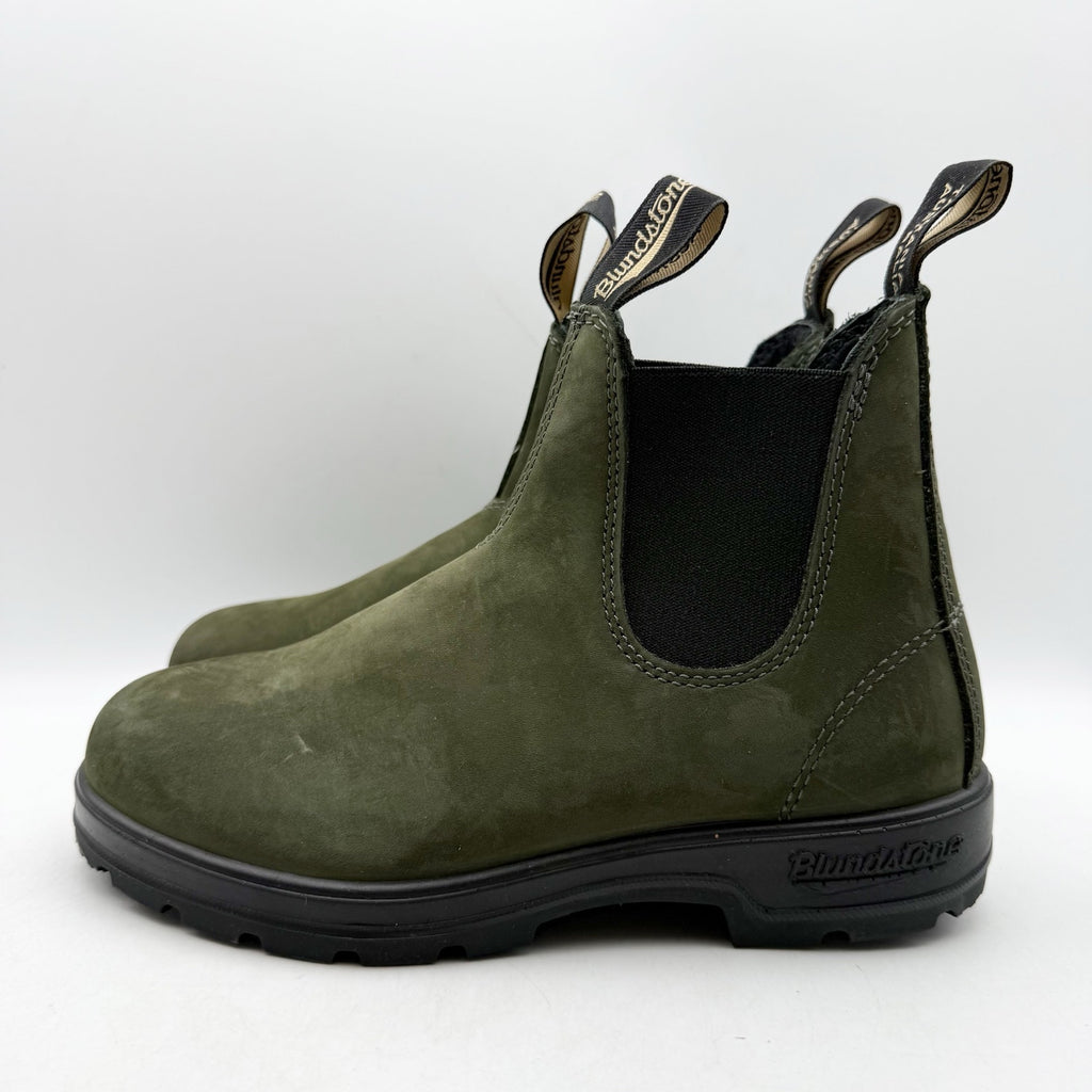 Blundstone Womens BL2442 Chelsea Boots US 7 Green Leather Water Resistant NWOB