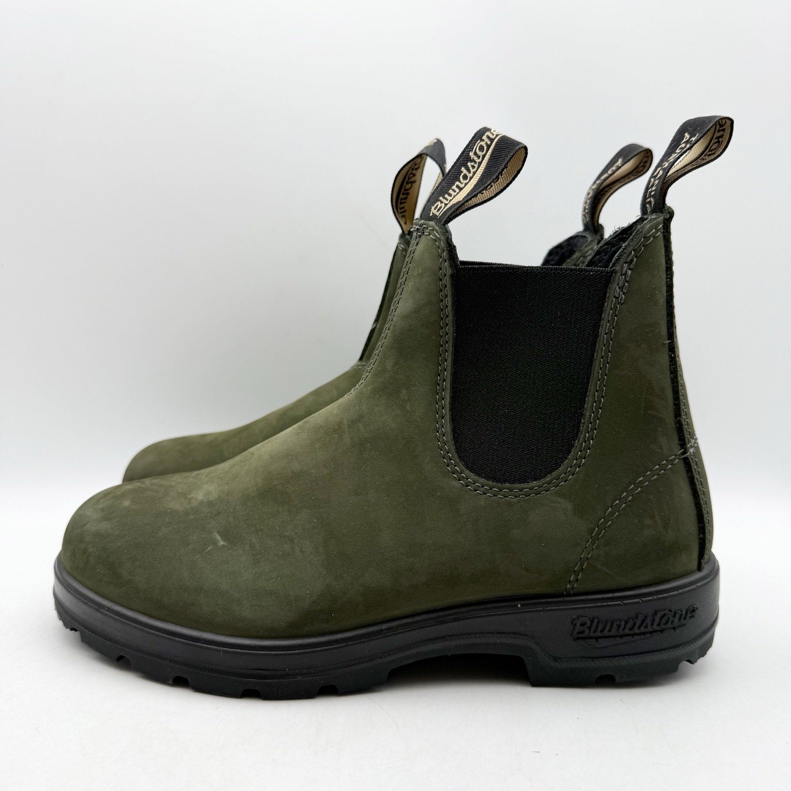 Blundstone Womens BL2442 Chelsea Boots US 7 Green Leather Water Resistant NWOB