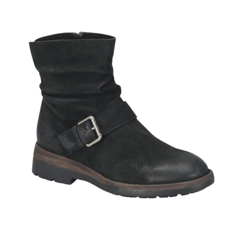 Born Womens Midway Slouch Ankle Booties US 9.5 M EU 40 Black Leather NIB