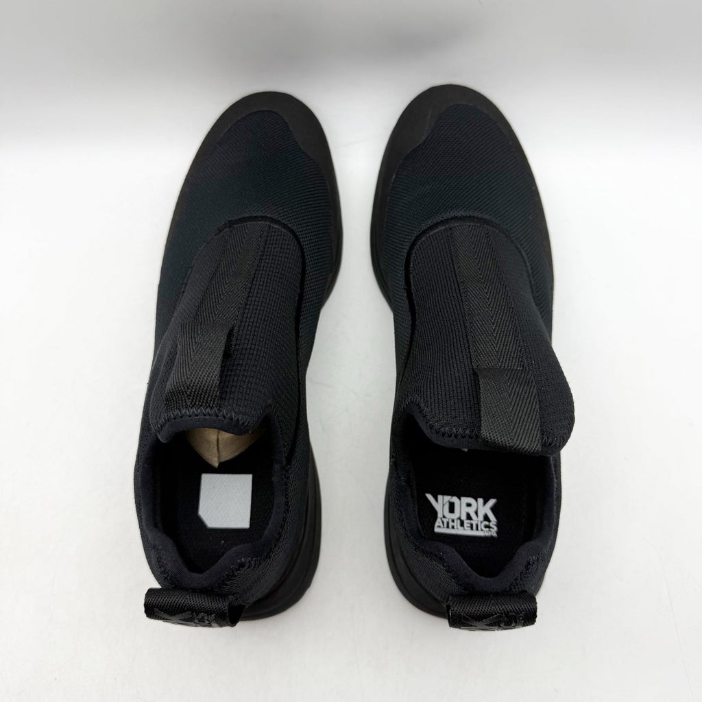 YORK The Gail Slip On Sneakers Mens 8 Womens 9.5 Black Recovery Trainer NIB
