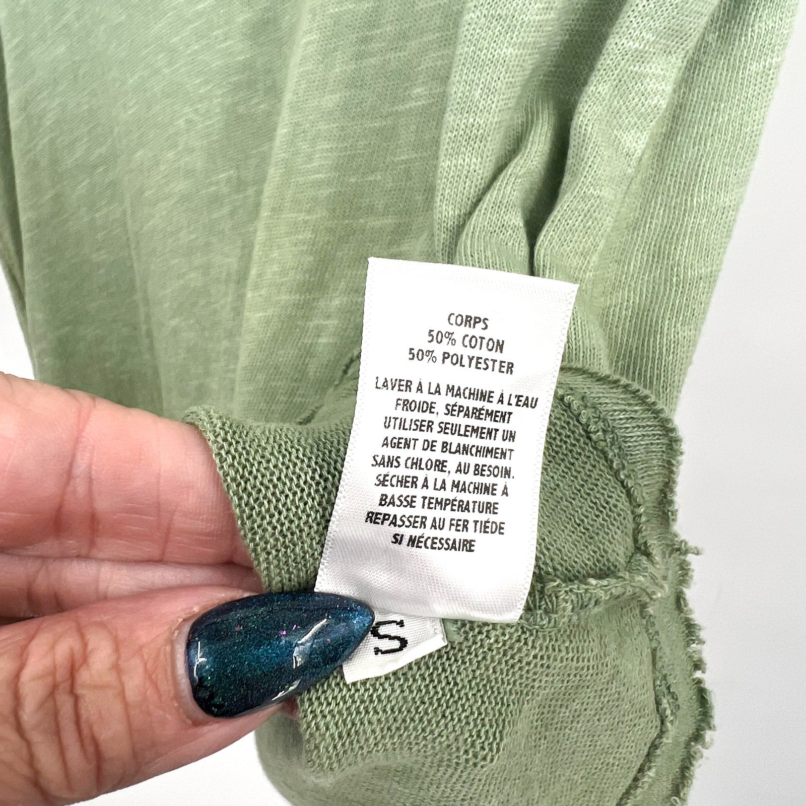 TREASURE & BOND Women's Ombré Knit Tank Top Small Mint Green Scoop Neck NWT