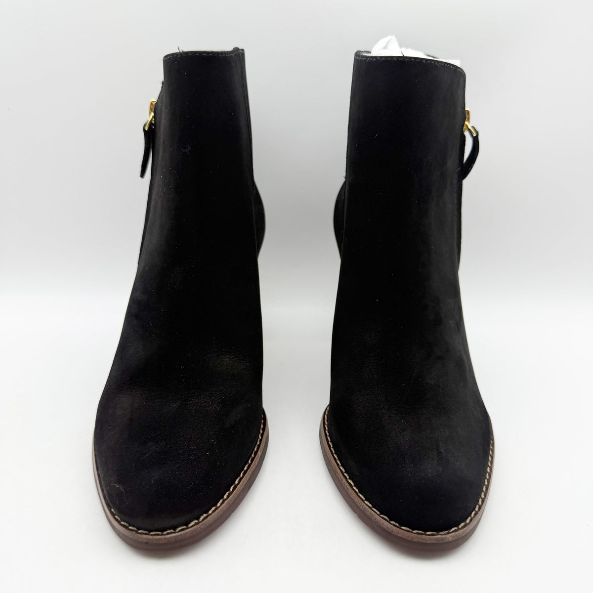 Marc Joseph New York Womens Grand Central Ankle Booties Size 7 Black Nubuck NWOB